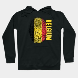 Belgium Flag Fingerprint My Story DNA Belgian Hoodie